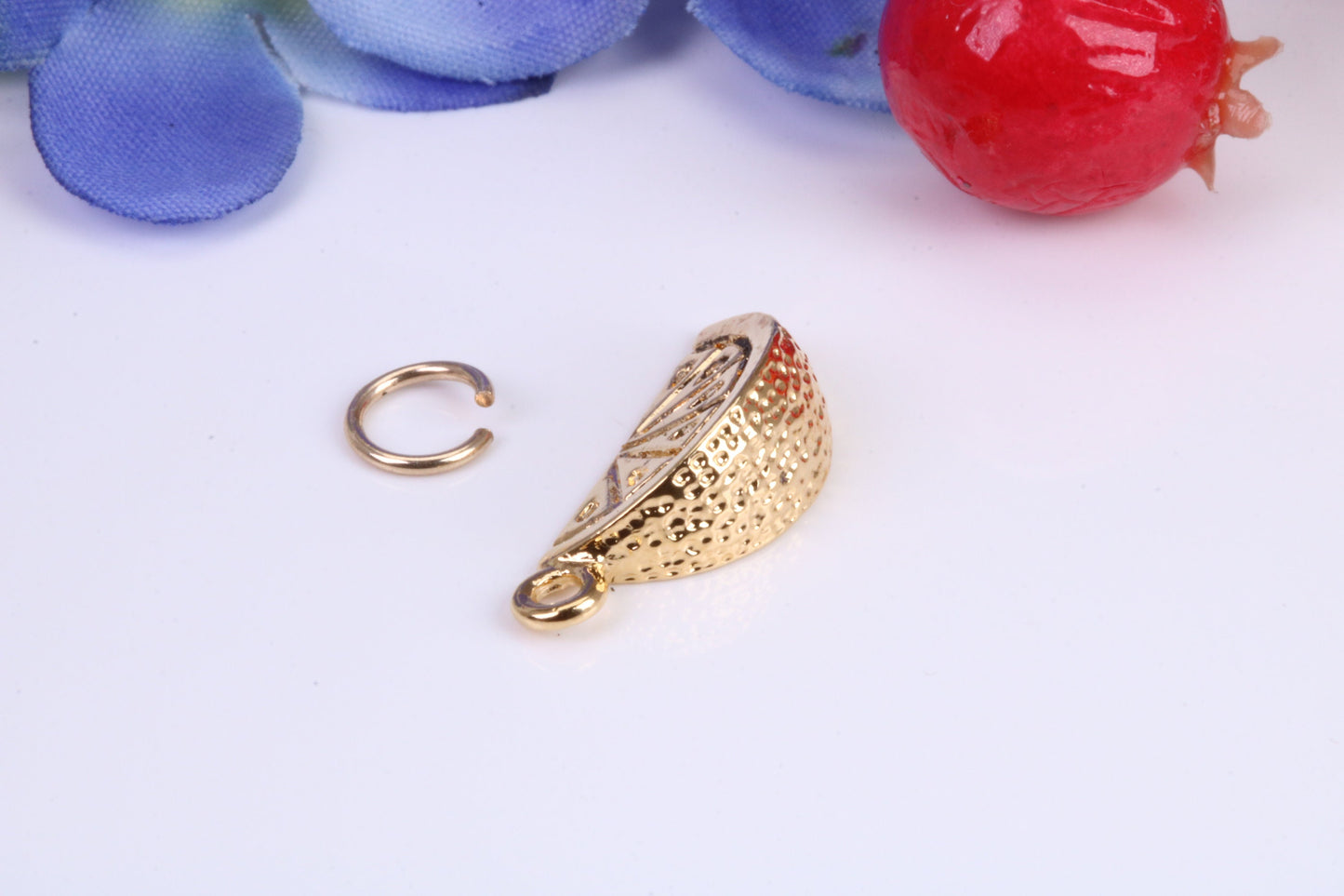 Slice of Orange Charm, Traditional Charm, Made from Solid Cast Yellow Gold, British Hallmarked