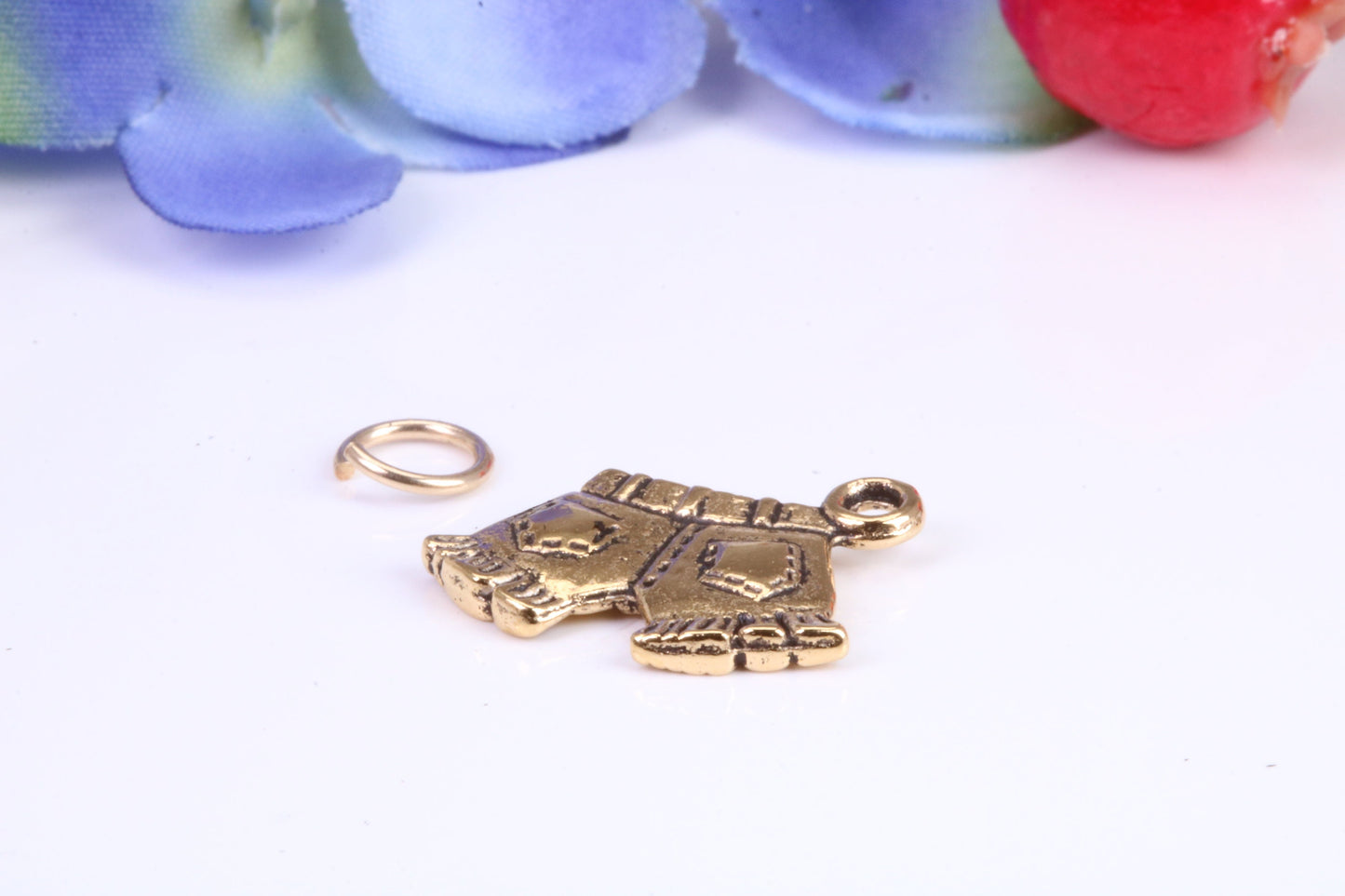 Shorts Charm, Traditional Charm, Made from Solid Cast Yellow Gold, British Hallmarked