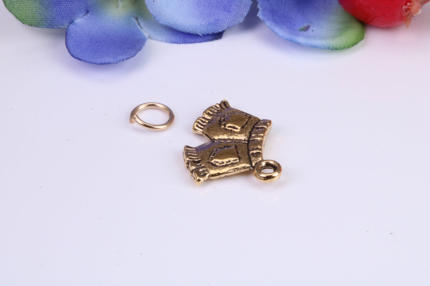 Shorts Charm, Traditional Charm, Made from Solid Cast Yellow Gold, British Hallmarked