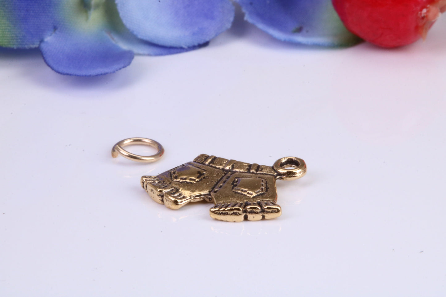 Shorts Charm, Traditional Charm, Made from Solid Cast Yellow Gold, British Hallmarked
