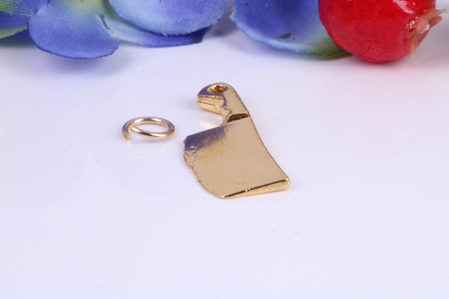 Cleaver Charm, Traditional Charm, Made from Solid Cast Yellow Gold, British Hallmarked