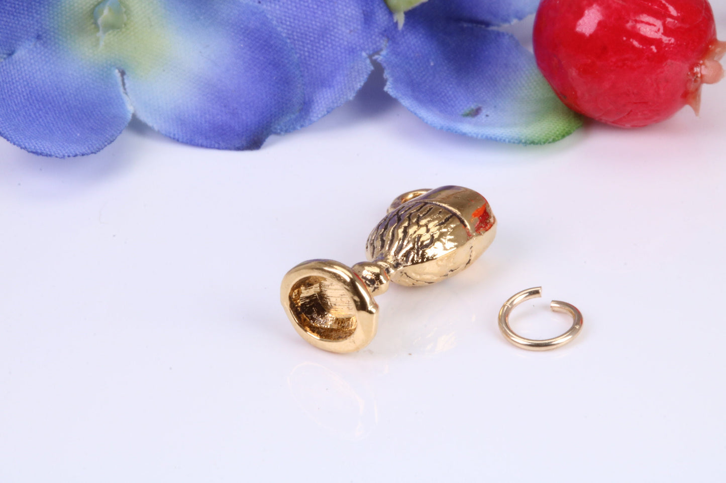 Wine Goblet Charm, Traditional Charm, Made from Solid Cast Yellow Gold, British Hallmarked
