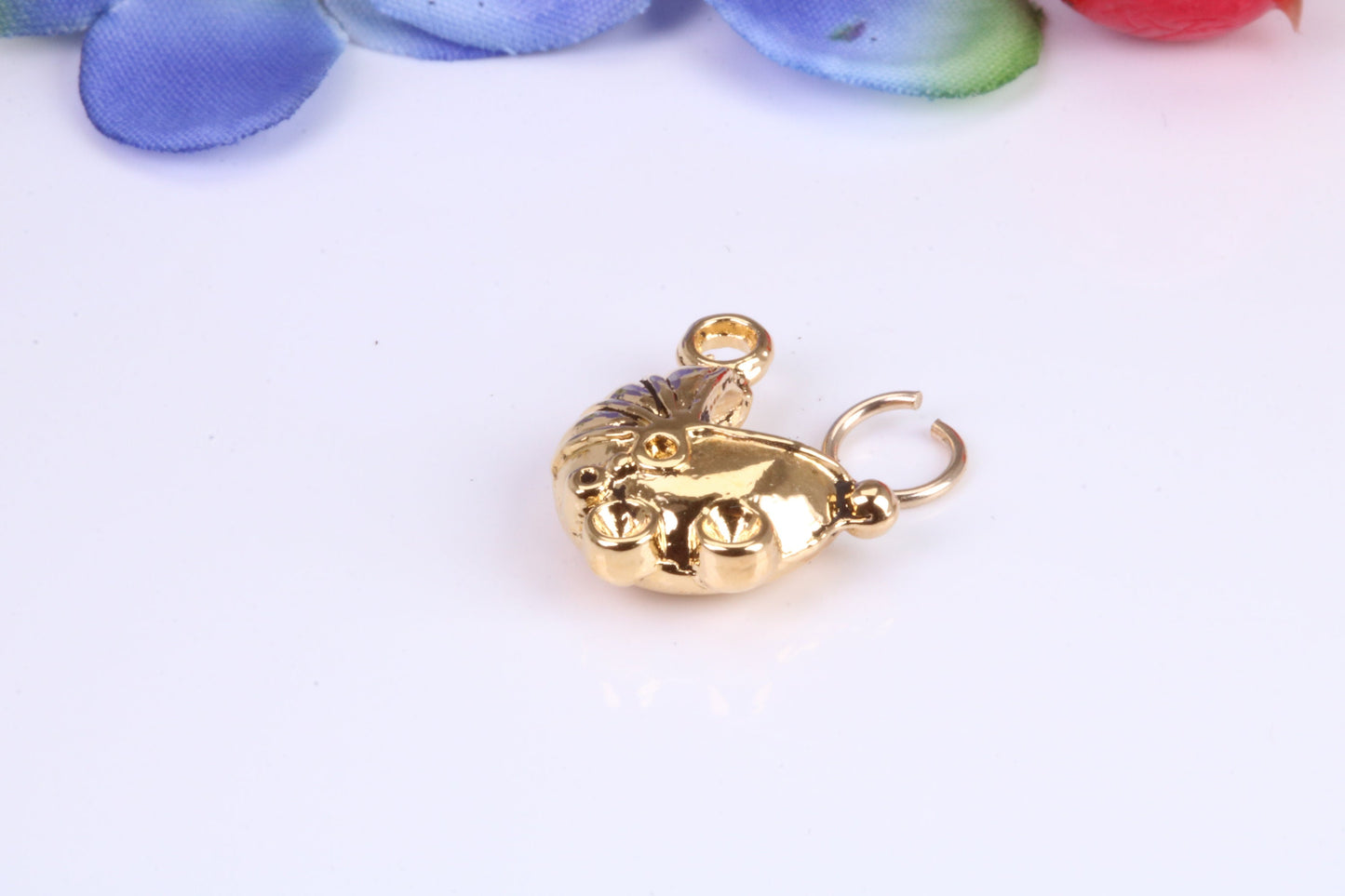 Baby Pram Charm, Traditional Charm, Made from Solid Cast Yellow Gold, British Hallmarked