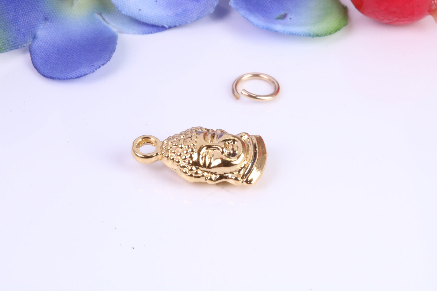 Buddha Charm, Traditional Charm, Made from Solid Cast Yellow Gold, British Hallmarked