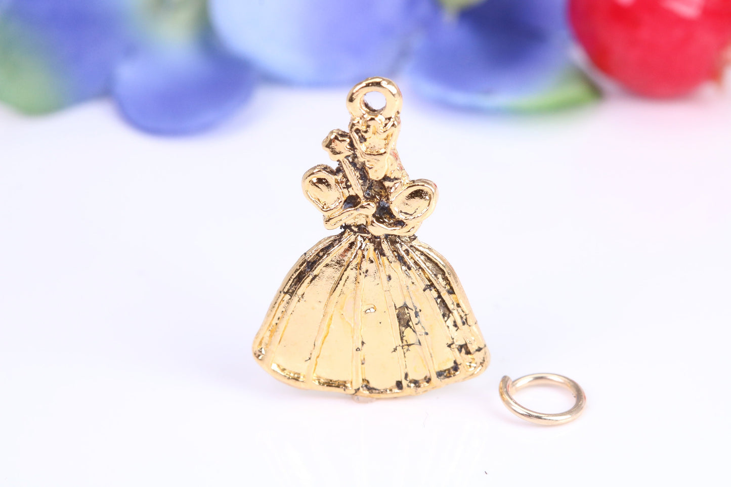 Fairy God Mother Charm, Traditional Charm, Made from Solid Cast Yellow Gold, British Hallmarked