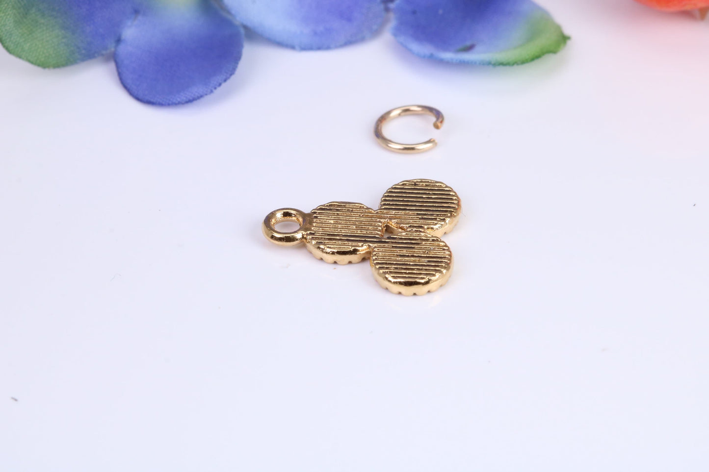 Casino Chips Charm, Traditional Charm, Made from Solid Cast Yellow Gold, British Hallmarked