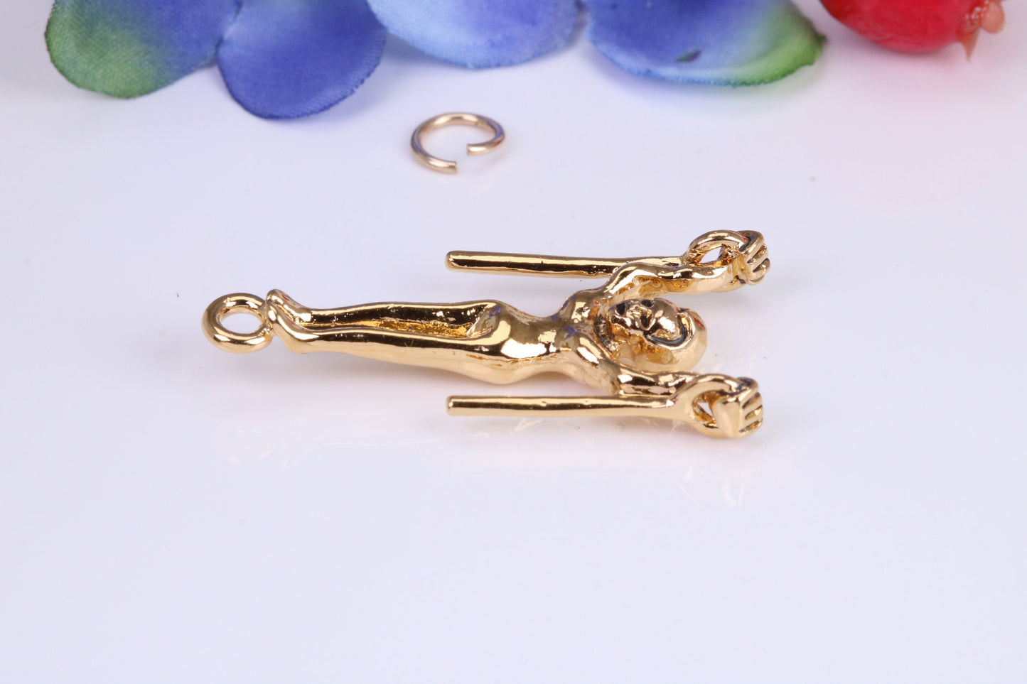 Gymnast Charm, Traditional Charm, Made from Solid Cast Yellow Gold, British Hallmarked