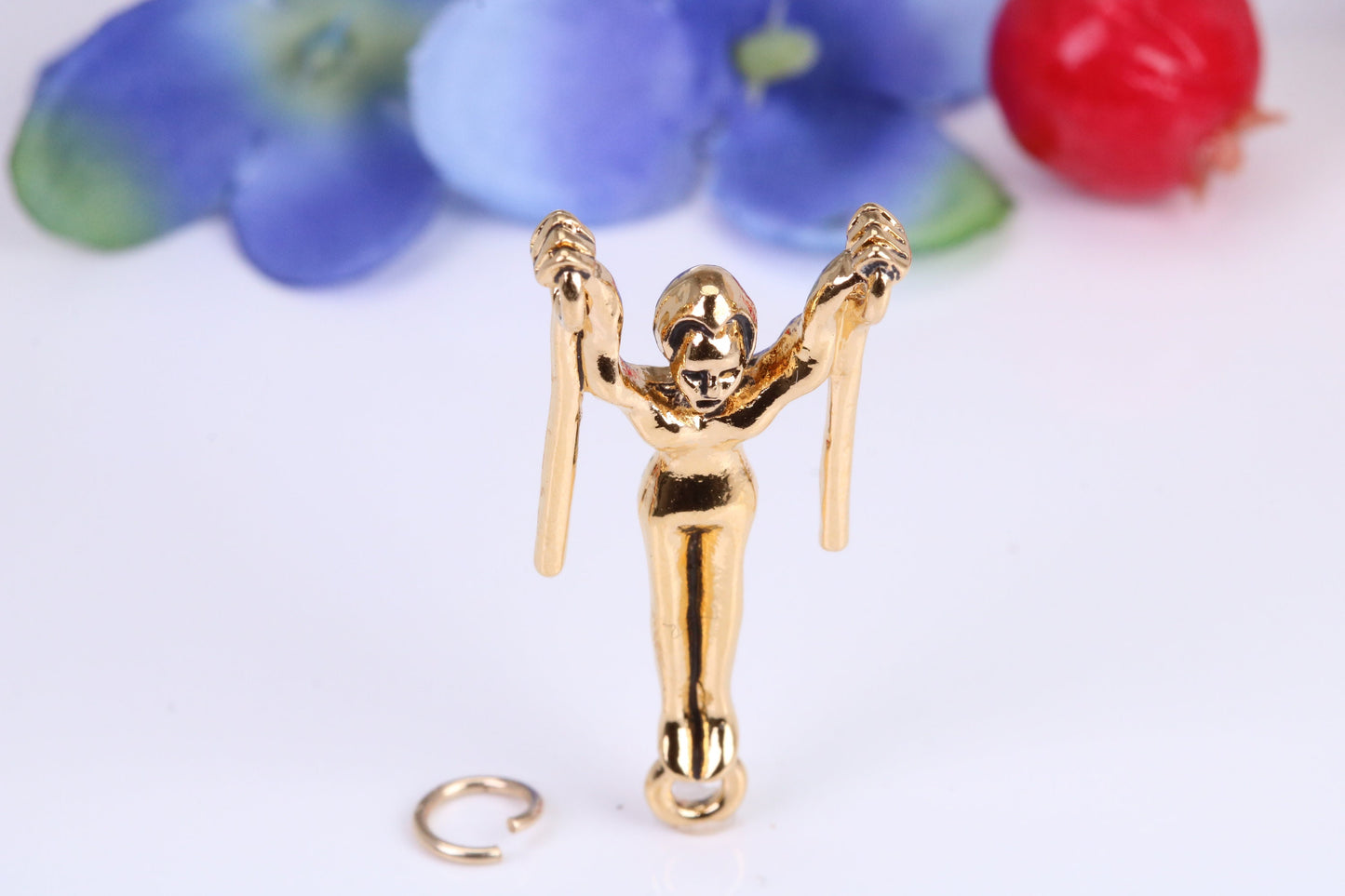 Gymnast Charm, Traditional Charm, Made from Solid Cast Yellow Gold, British Hallmarked