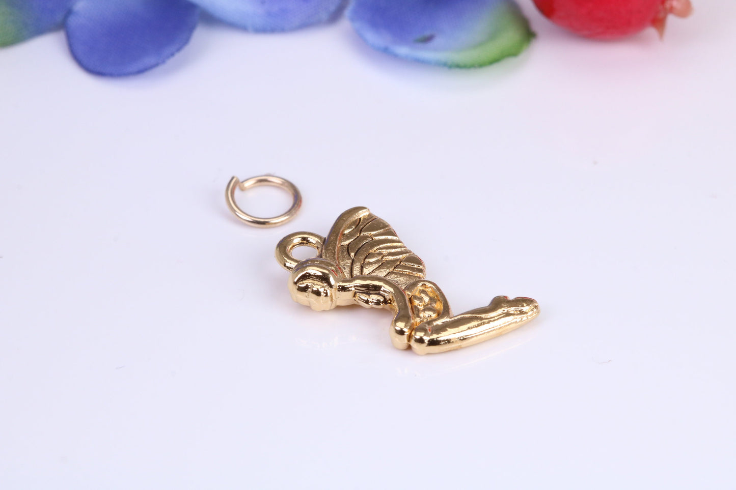Fairy Charm, Traditional Charm, Made from Solid Cast Yellow Gold, British Hallmarked