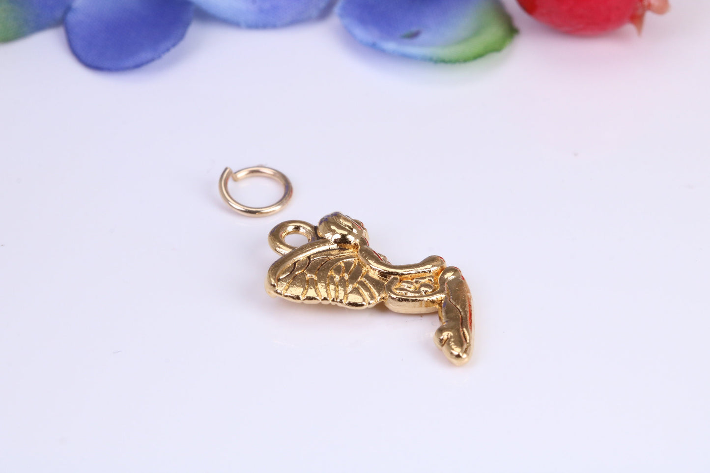 Fairy Charm, Traditional Charm, Made from Solid Cast Yellow Gold, British Hallmarked