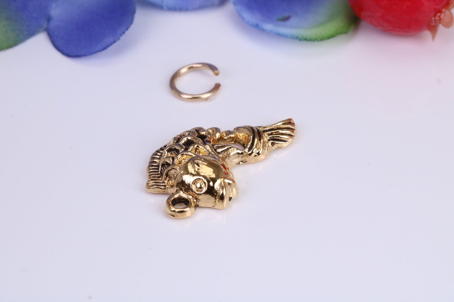Fish Charm, Traditional Charm, Made from Solid Cast Yellow Gold, British Hallmarked
