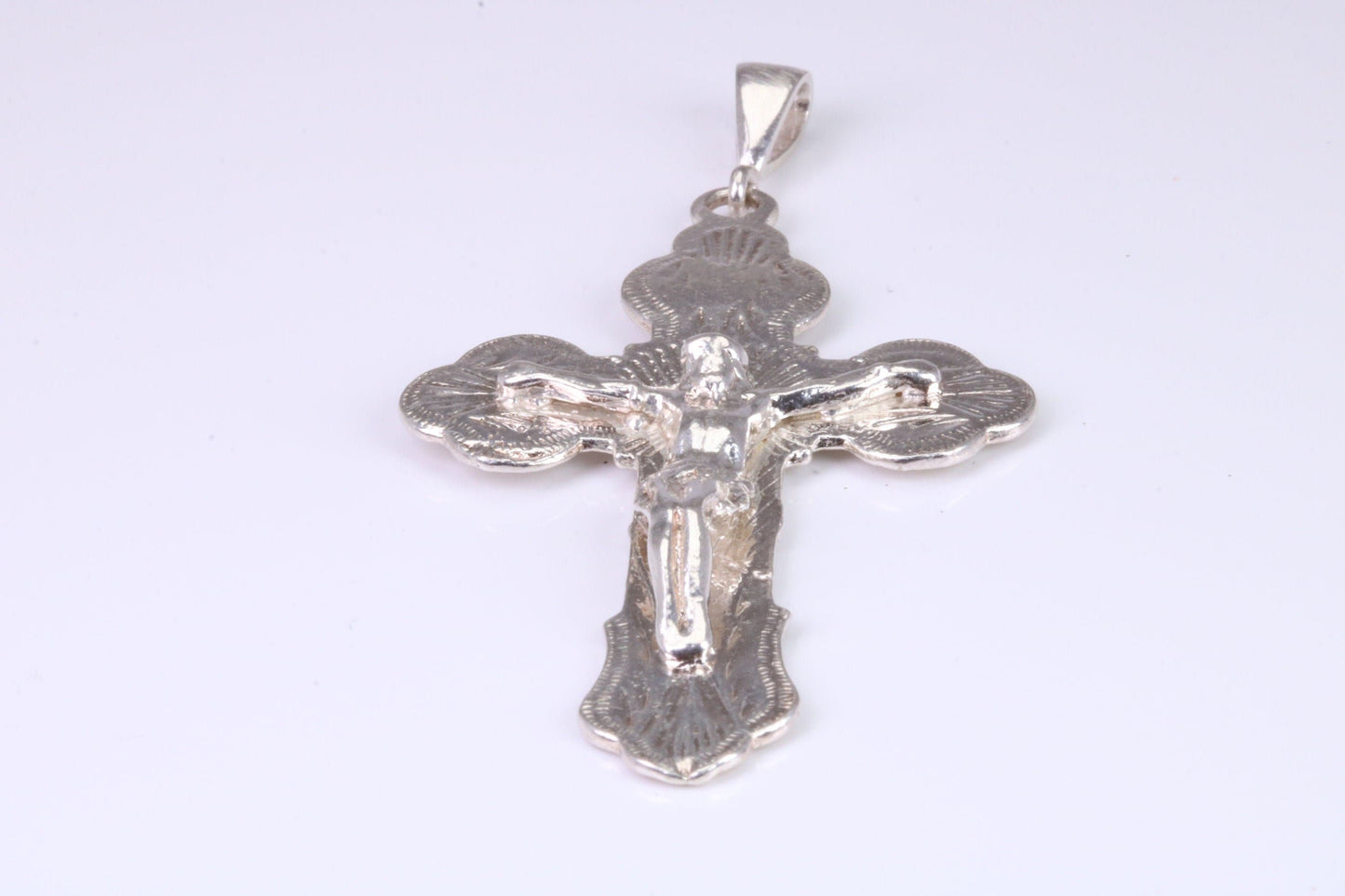 Large Ornate Sterling Silver Crucifix