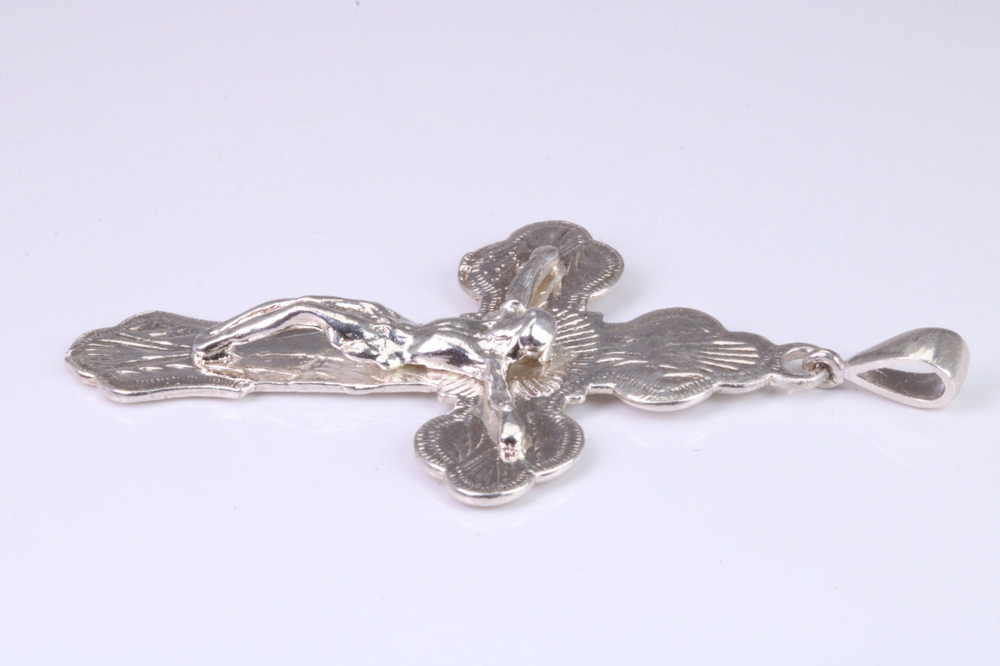Large Ornate Sterling Silver Crucifix