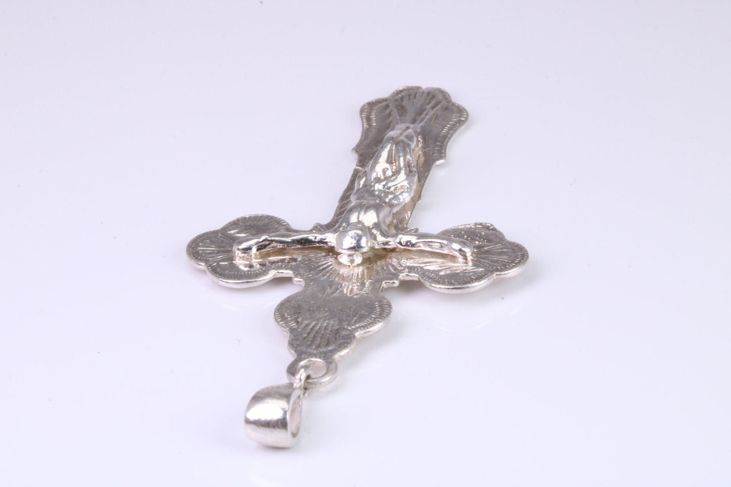Large Ornate Sterling Silver Crucifix