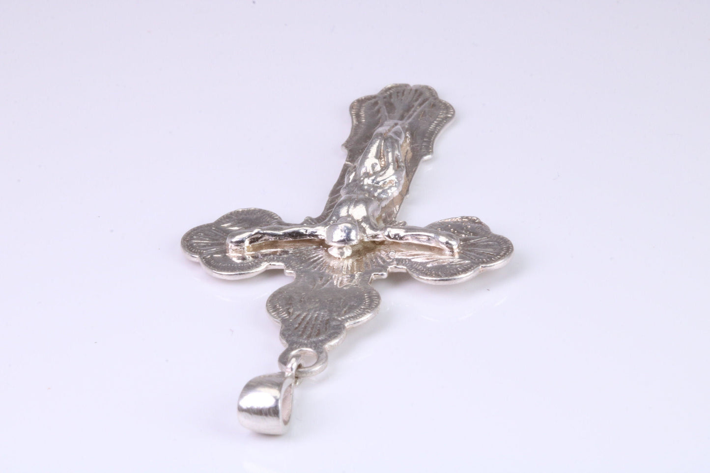 Large Ornate Sterling Silver Crucifix