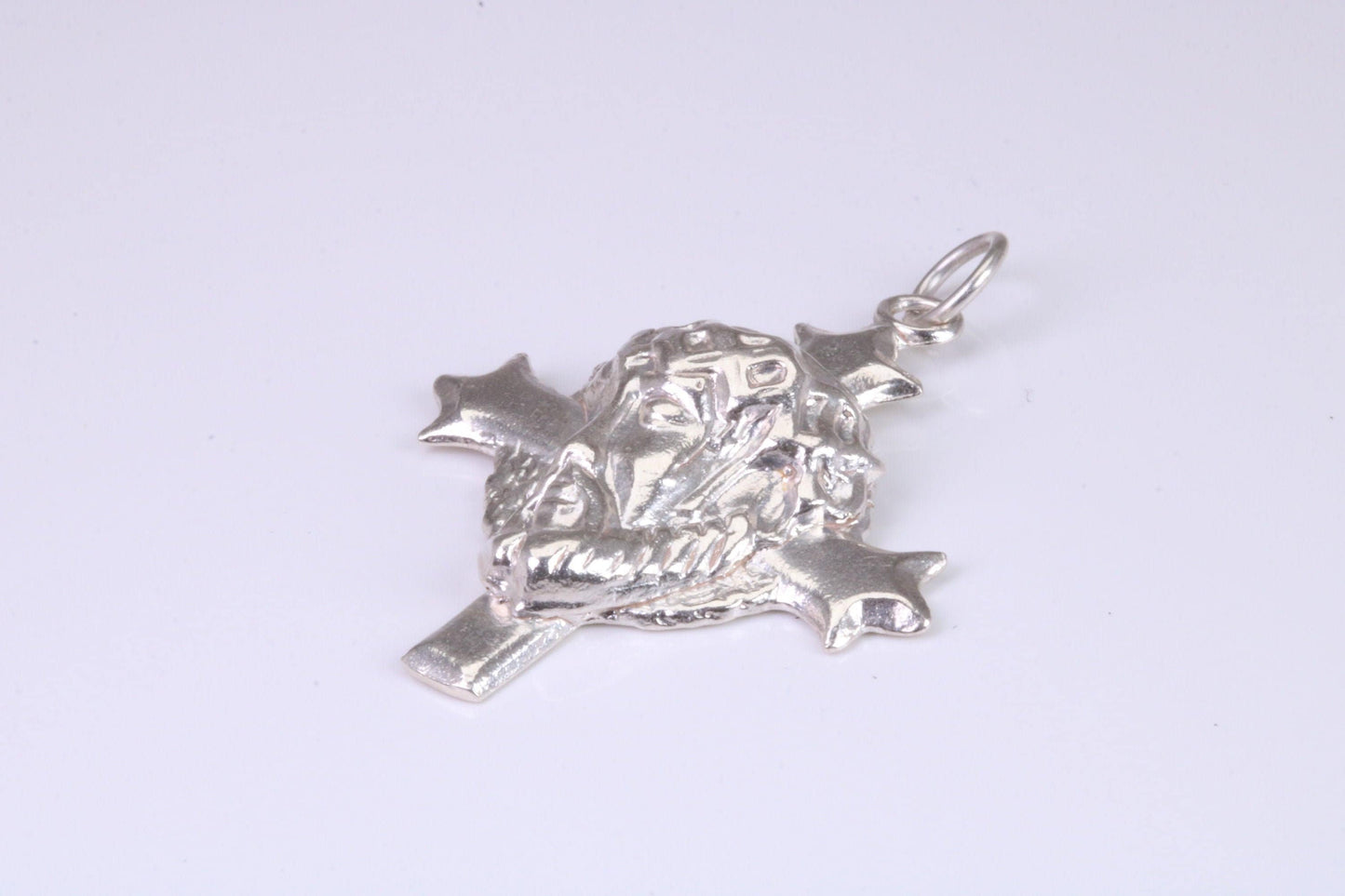 Large Chunky Silver Crucifix Necklace