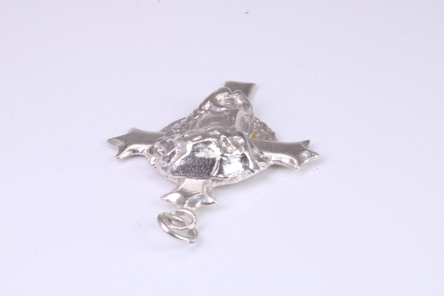Large Chunky Silver Crucifix Necklace