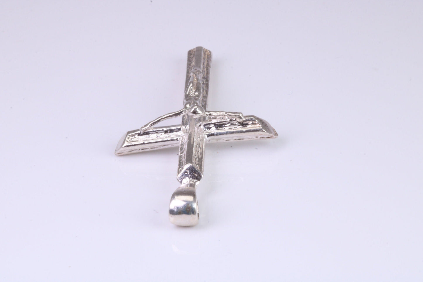 Large Silver Crucifix Necklace