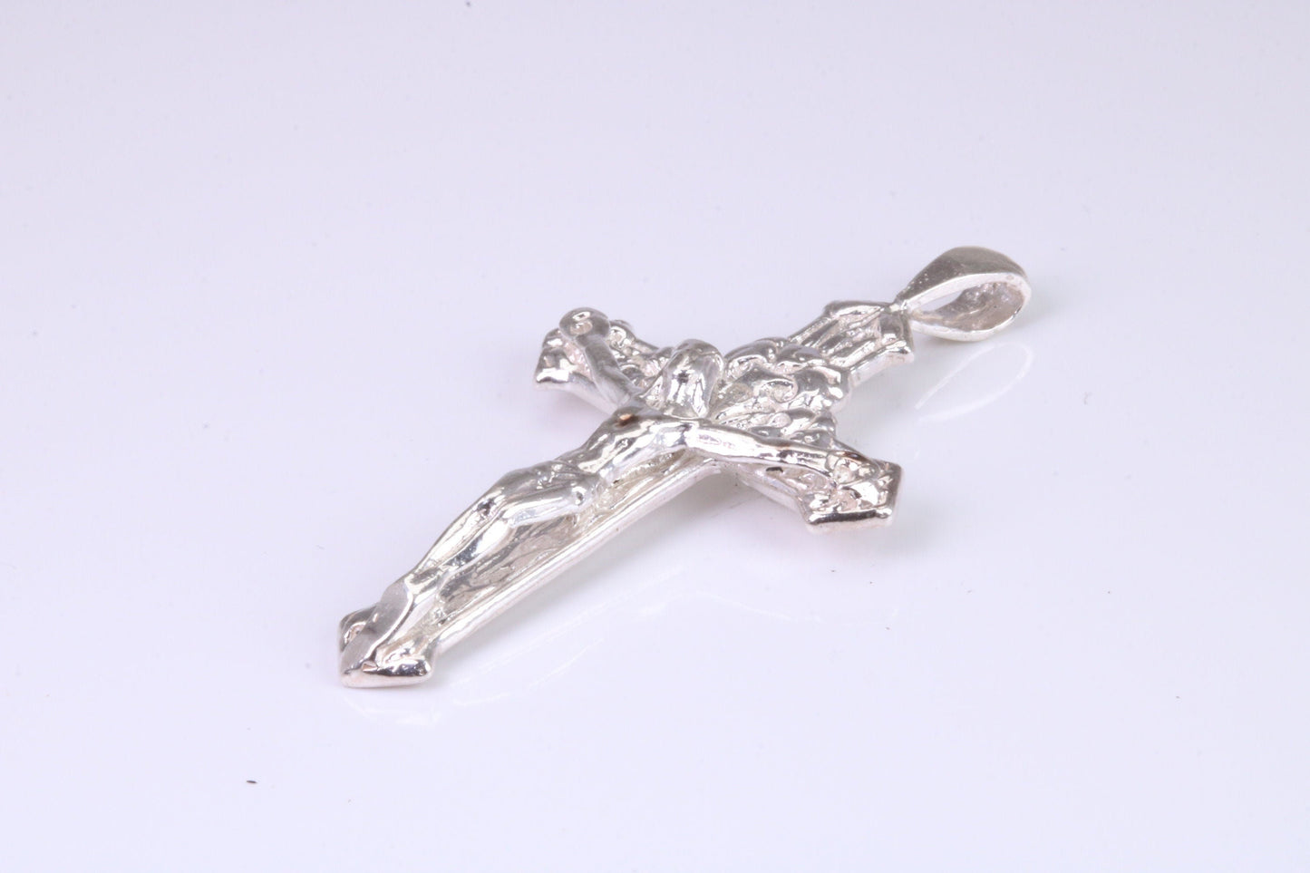 Sterling Silver Ornate Crucifix Necklace