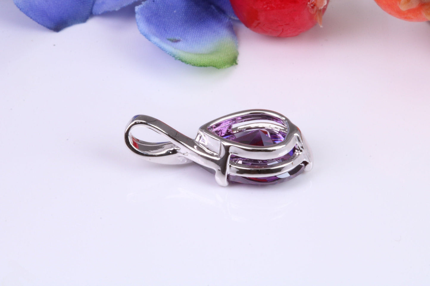 Sterling Silver Dressy Real Amethyst set Necklace