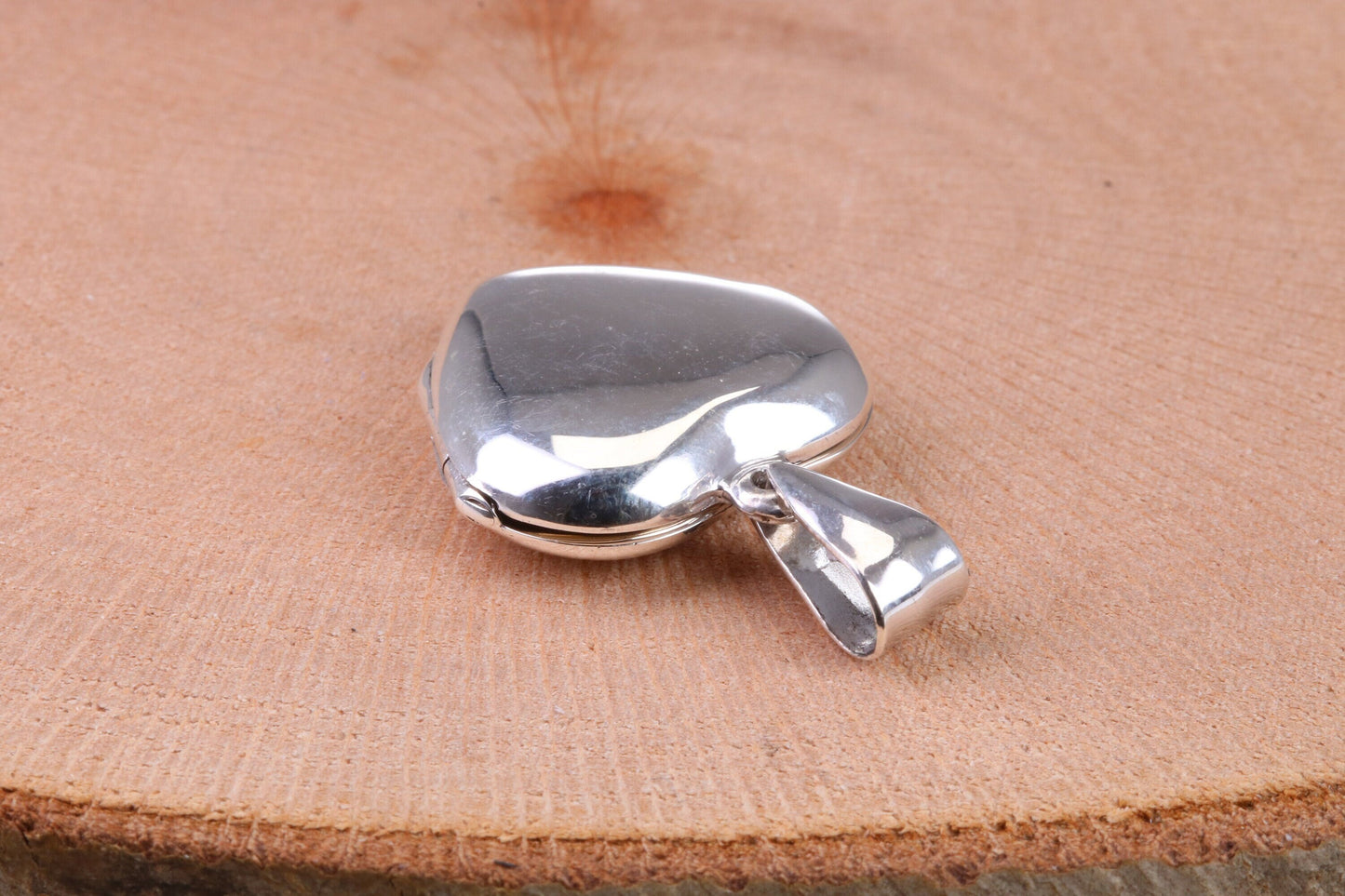 21 mm Heart Shaped Locket, Made from Solid Sterling Silver, Engraved I Love You