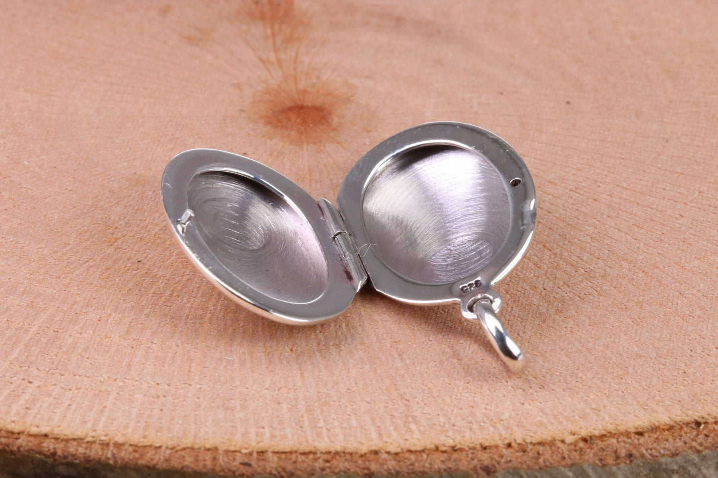 23 mm Long Oval Shaped Locket, Made from Solid Sterling Silver