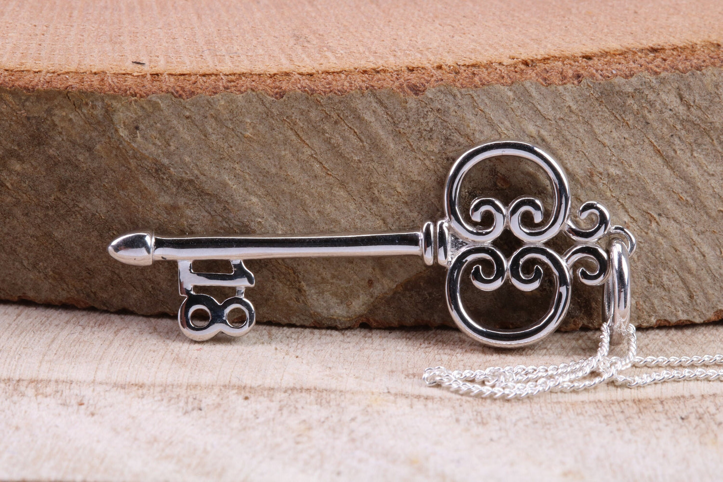 18 Birthday Key Necklace, made from solid Sterling Silver