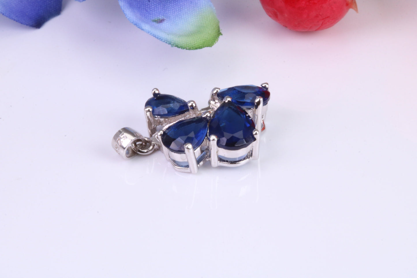 Very Dressy Blue and White C Z set Pendant