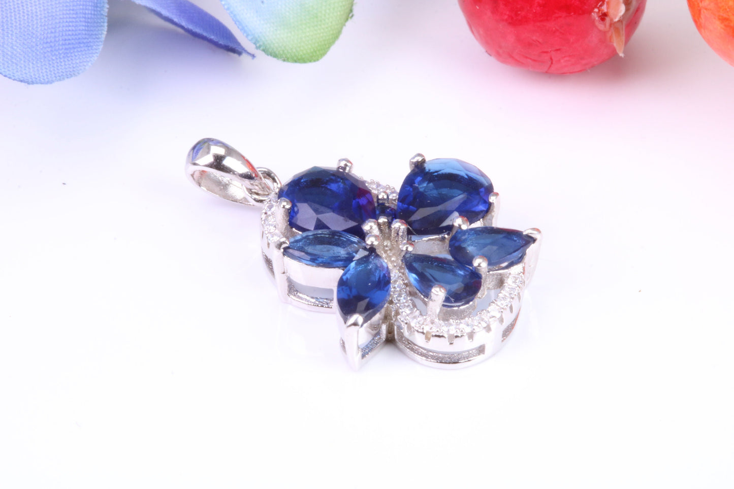 Sterling Silver Dressy C Z set Pendant