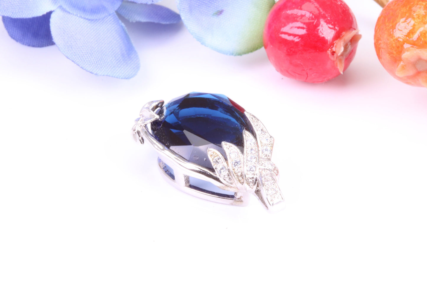 Very Dressy Sterling Silver C Z set Pendant