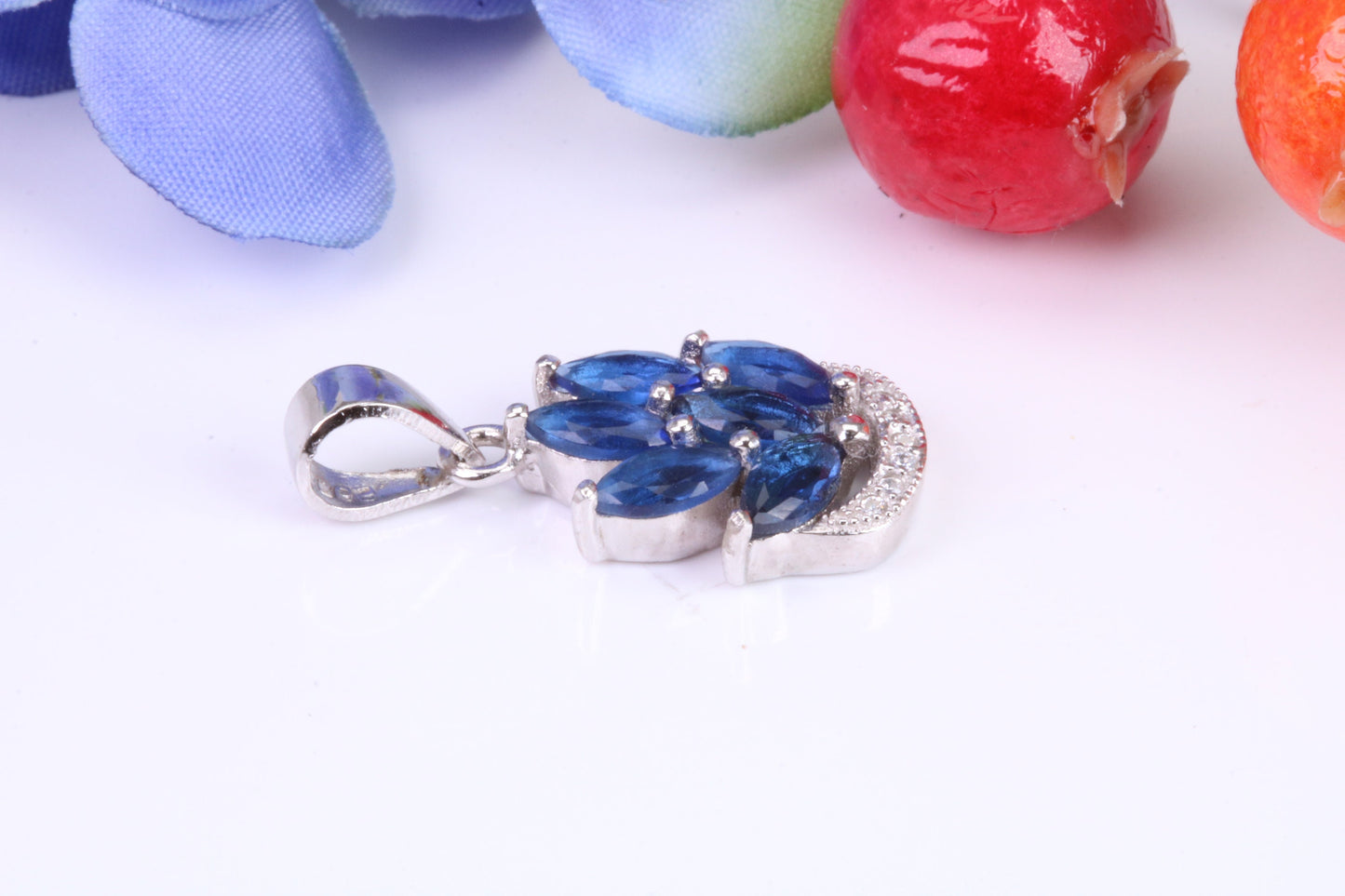 Sterling Silver Dressy C Z set Necklace