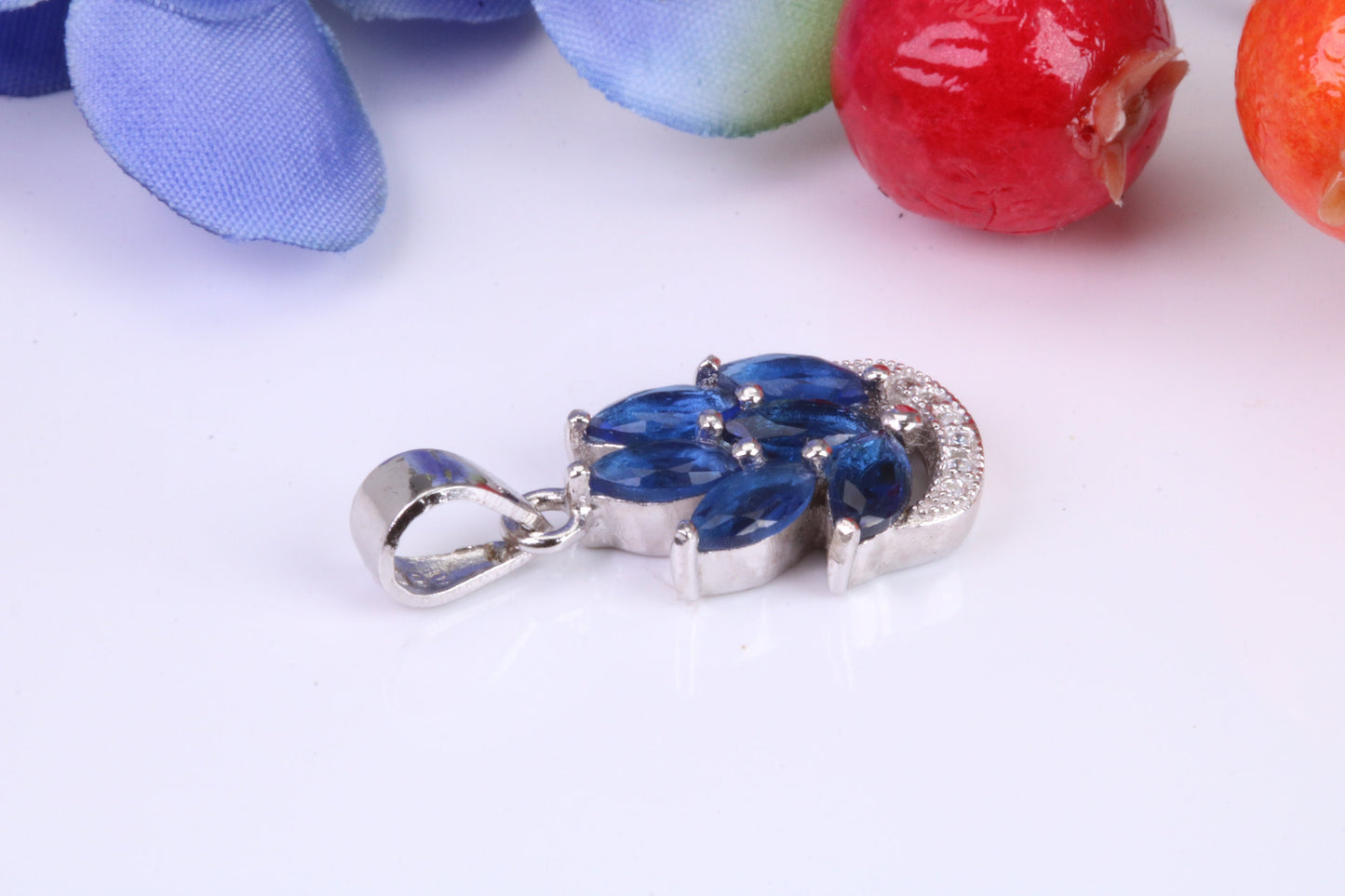 Sterling Silver Dressy C Z set Necklace