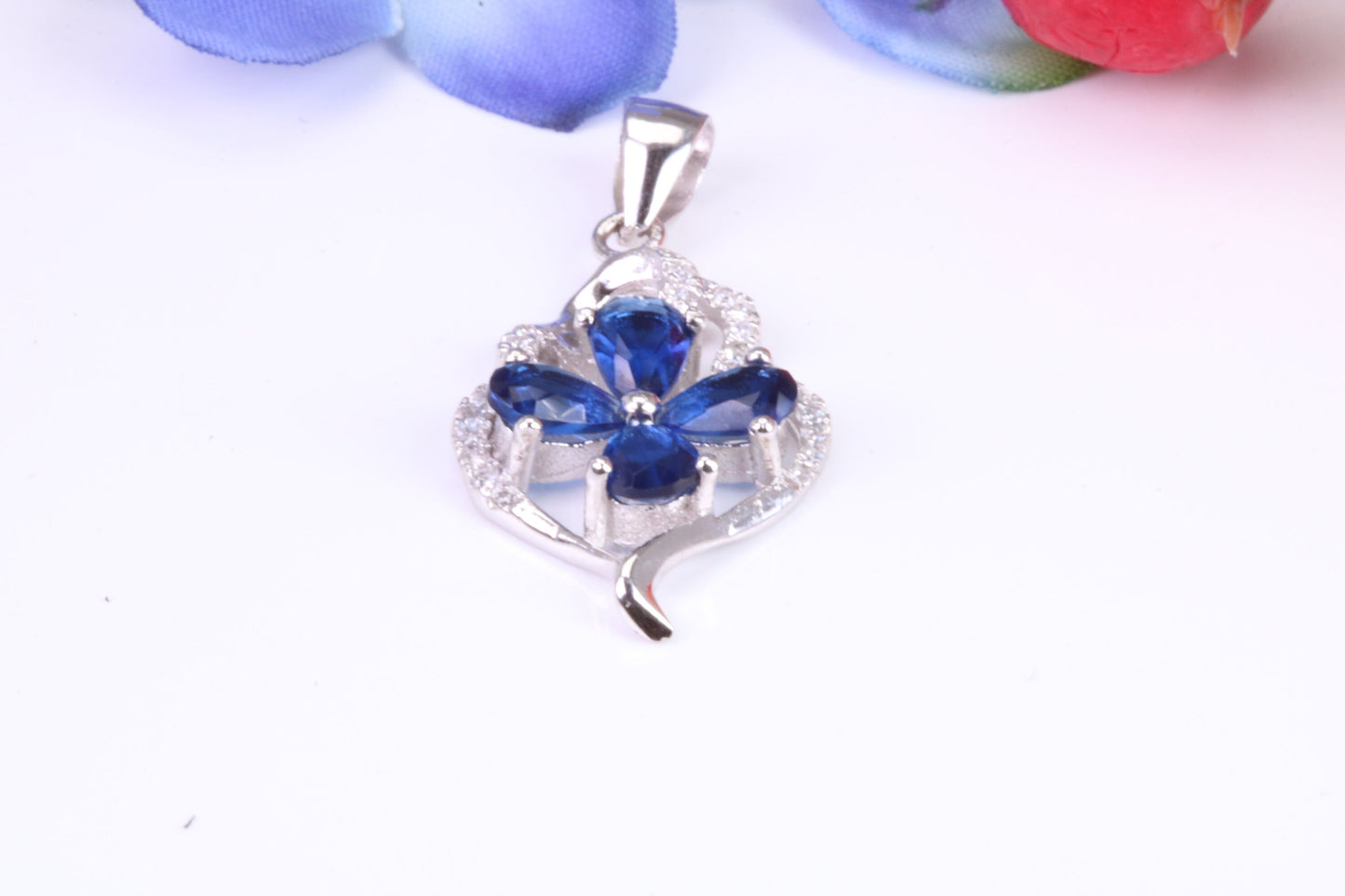 Sterling Silver Dressy C Z set Pendant