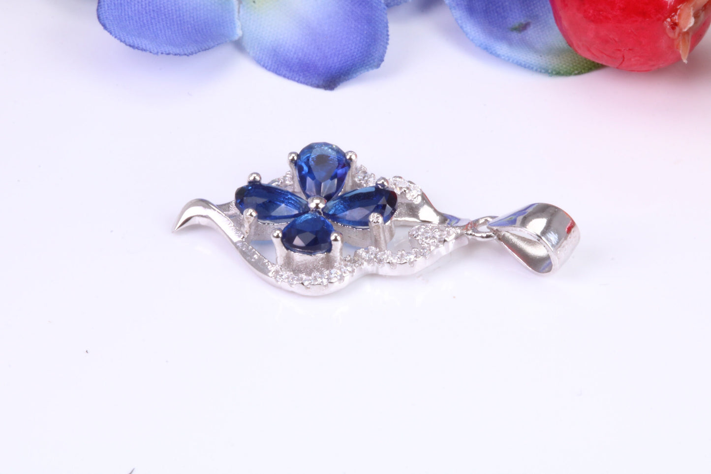 Sterling Silver Dressy C Z set Pendant