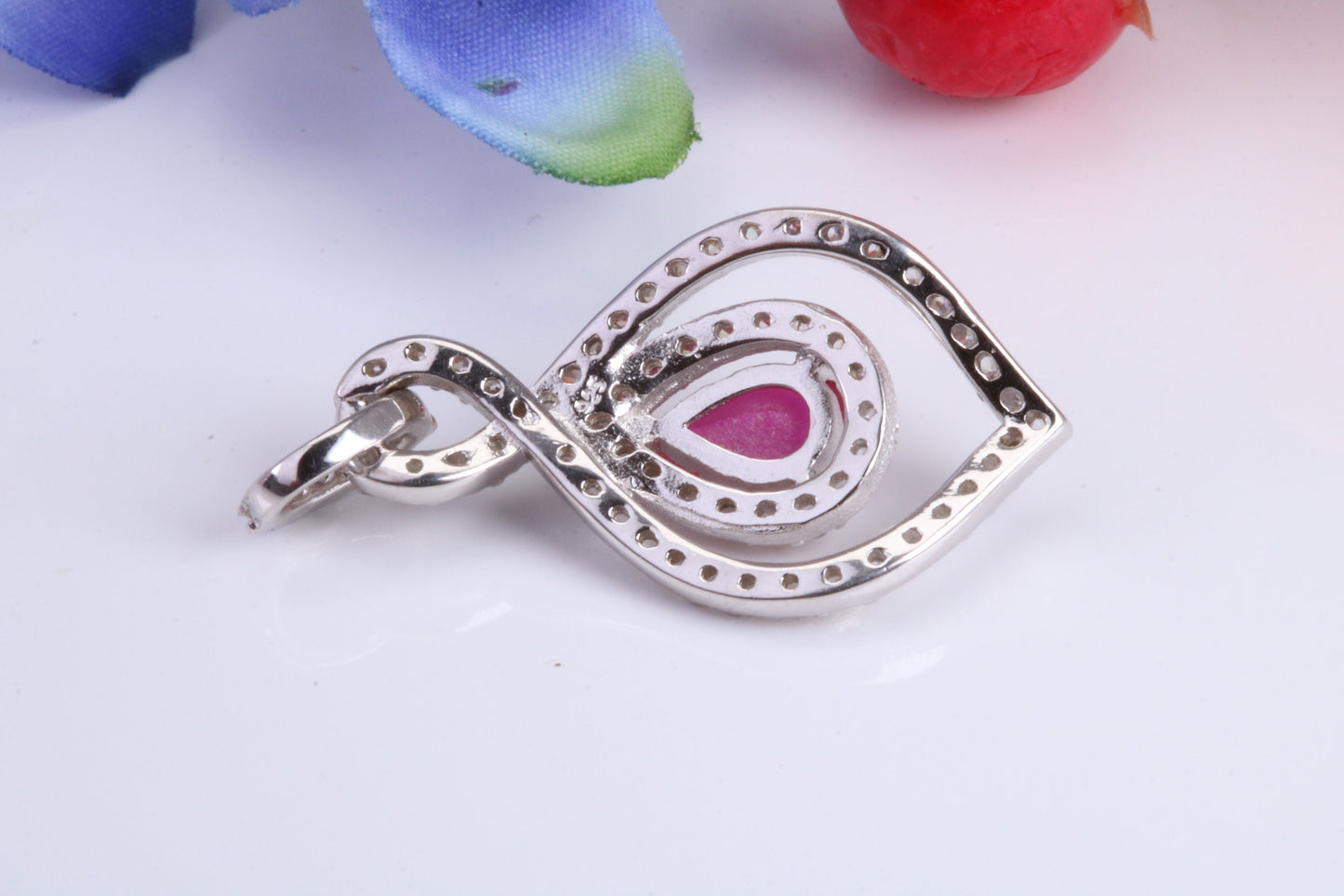 Sterling Silver Dressy C Z set Pendant