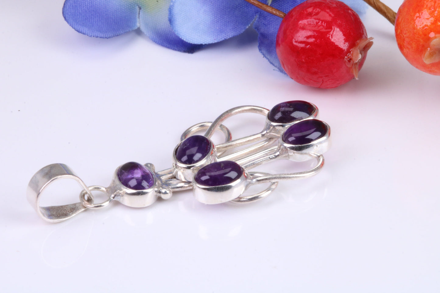 Cabochon cut Amethyst Pendant