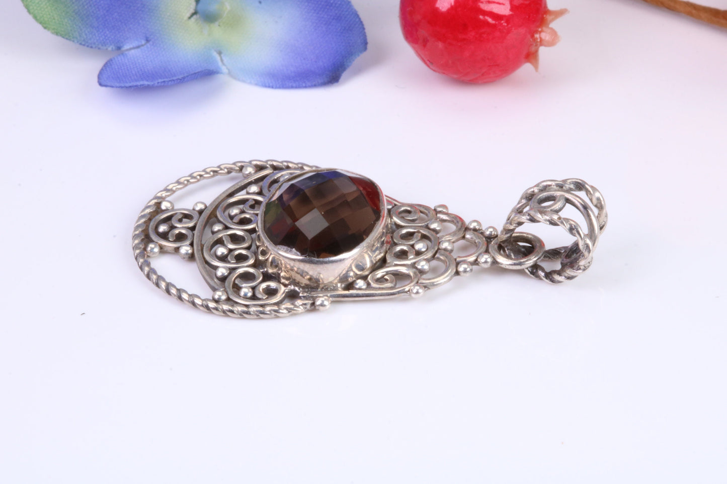 Sterling Silver Smokey Quartz Necklace