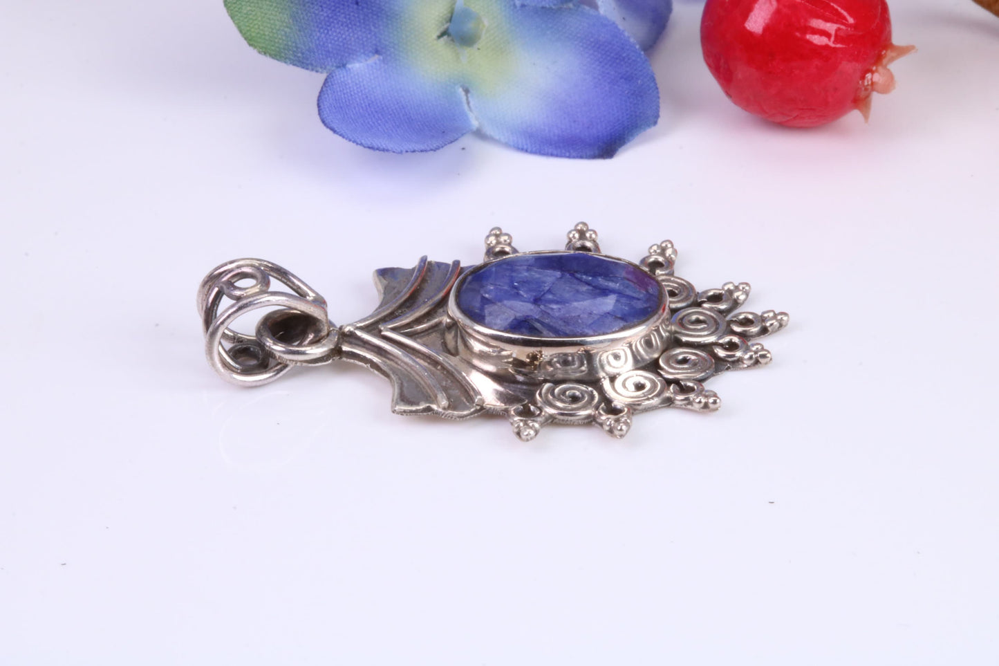 Sterling Silver real Amethyst set Necklace