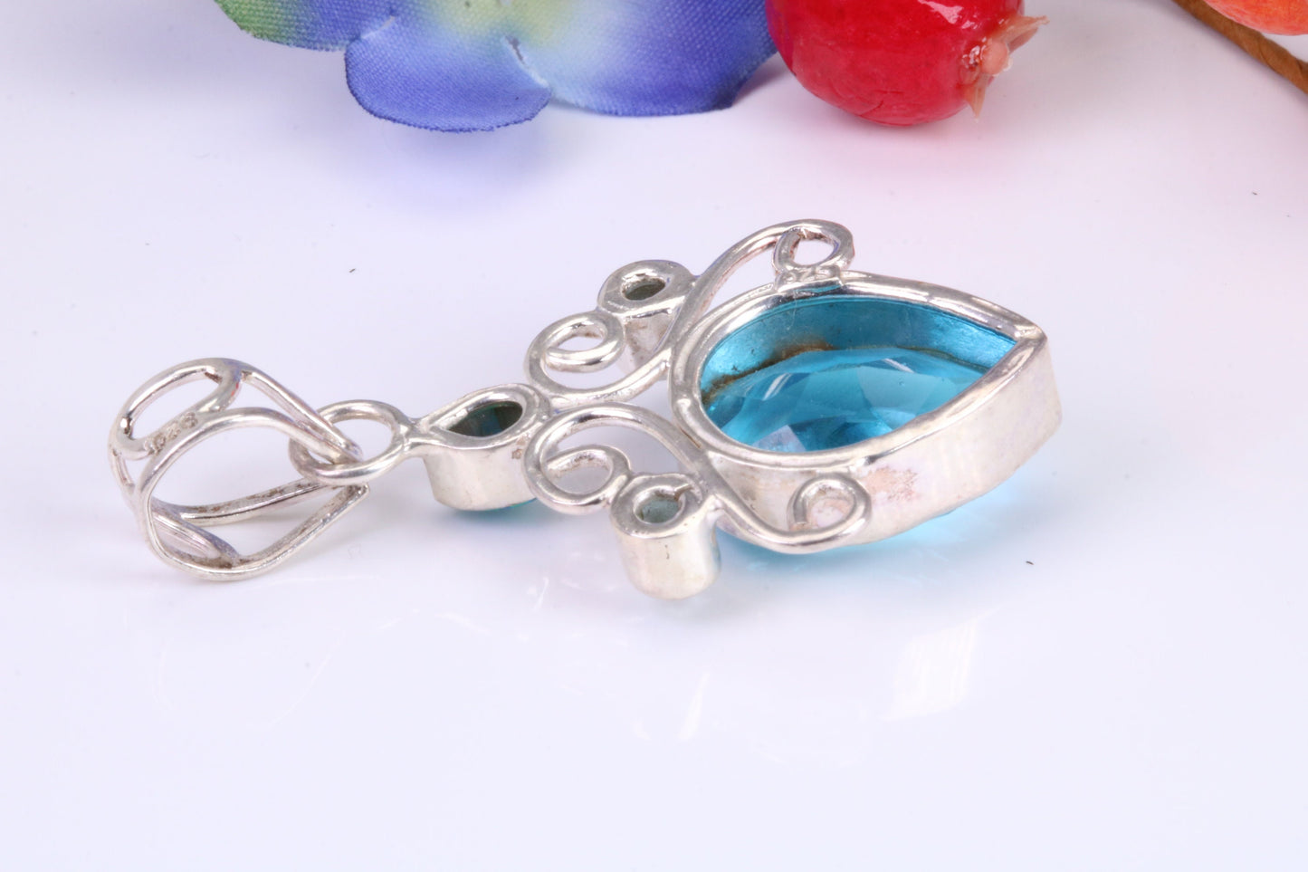 Sterling Silver Topaz and Opal Necklace