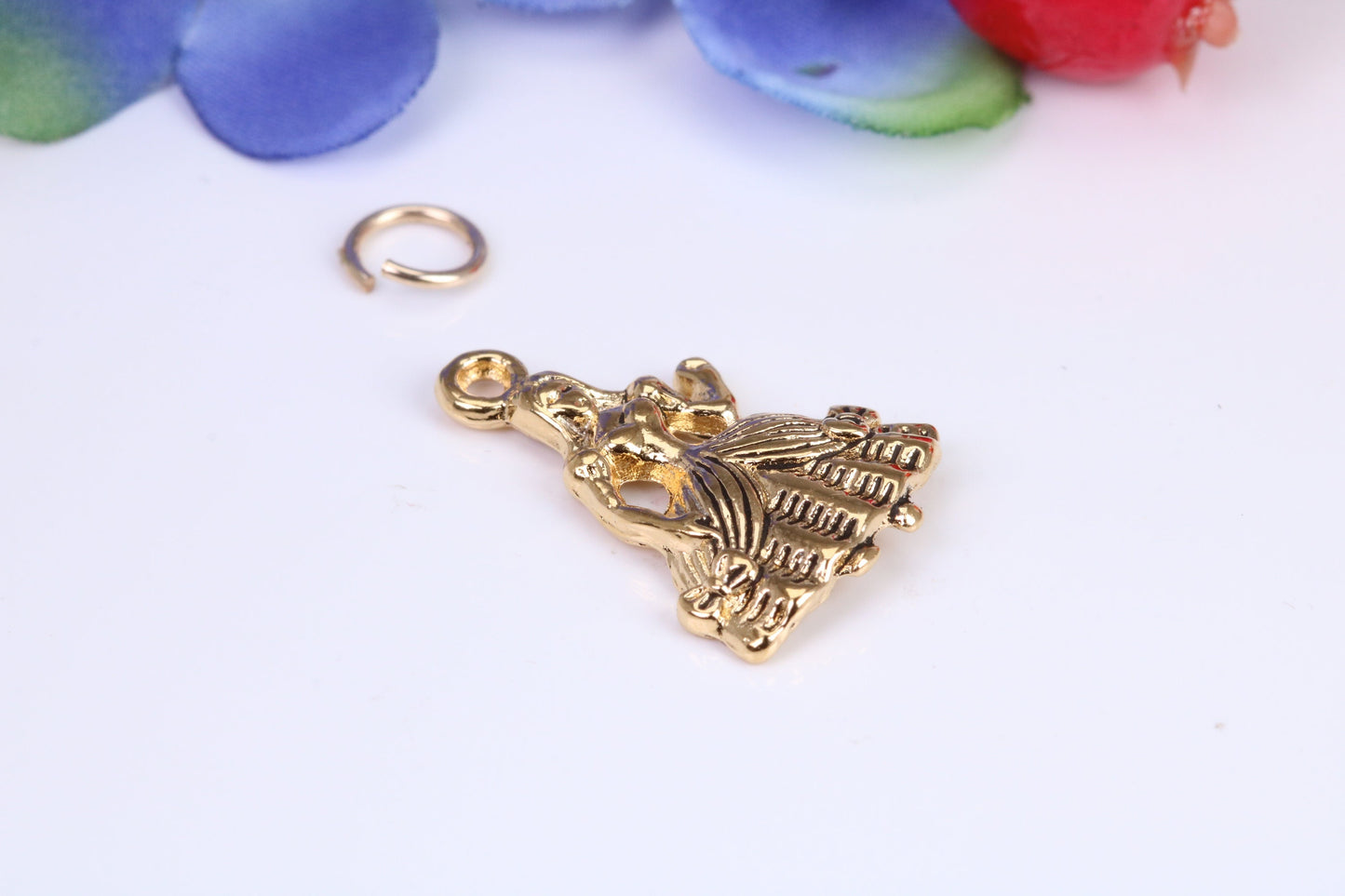 Princess Charm, Traditional Charm, Made from Solid Cast Yellow Gold, British Hallmarked
