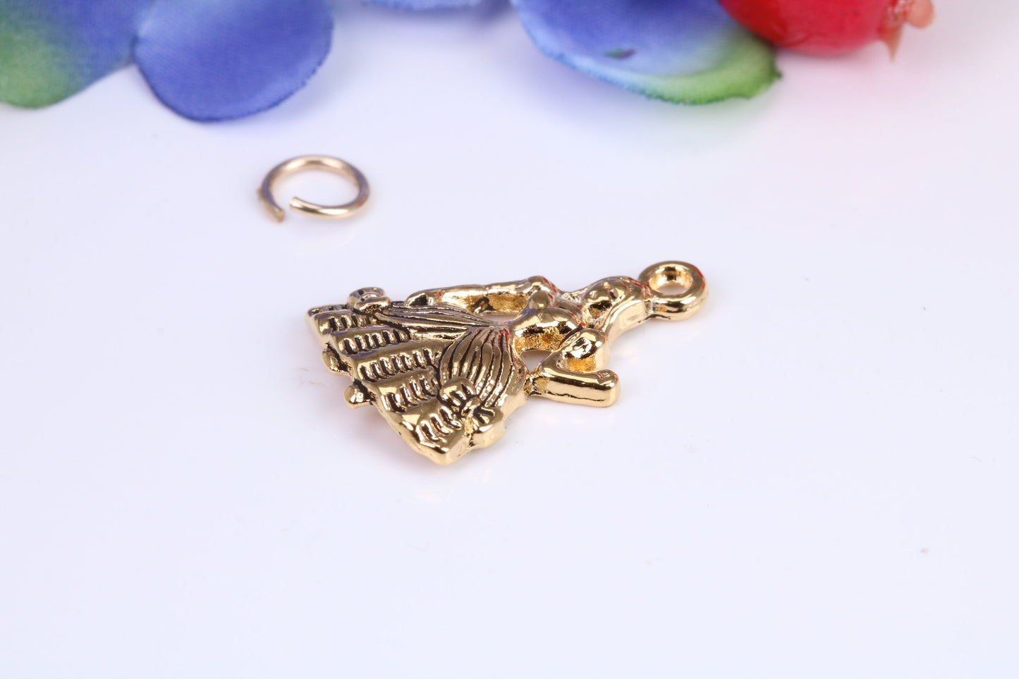 Princess Charm, Traditional Charm, Made from Solid Cast Yellow Gold, British Hallmarked