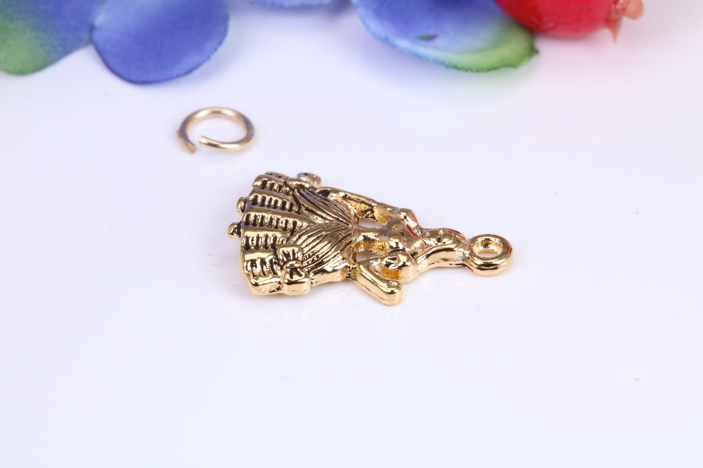 Princess Charm, Traditional Charm, Made from Solid Cast Yellow Gold, British Hallmarked