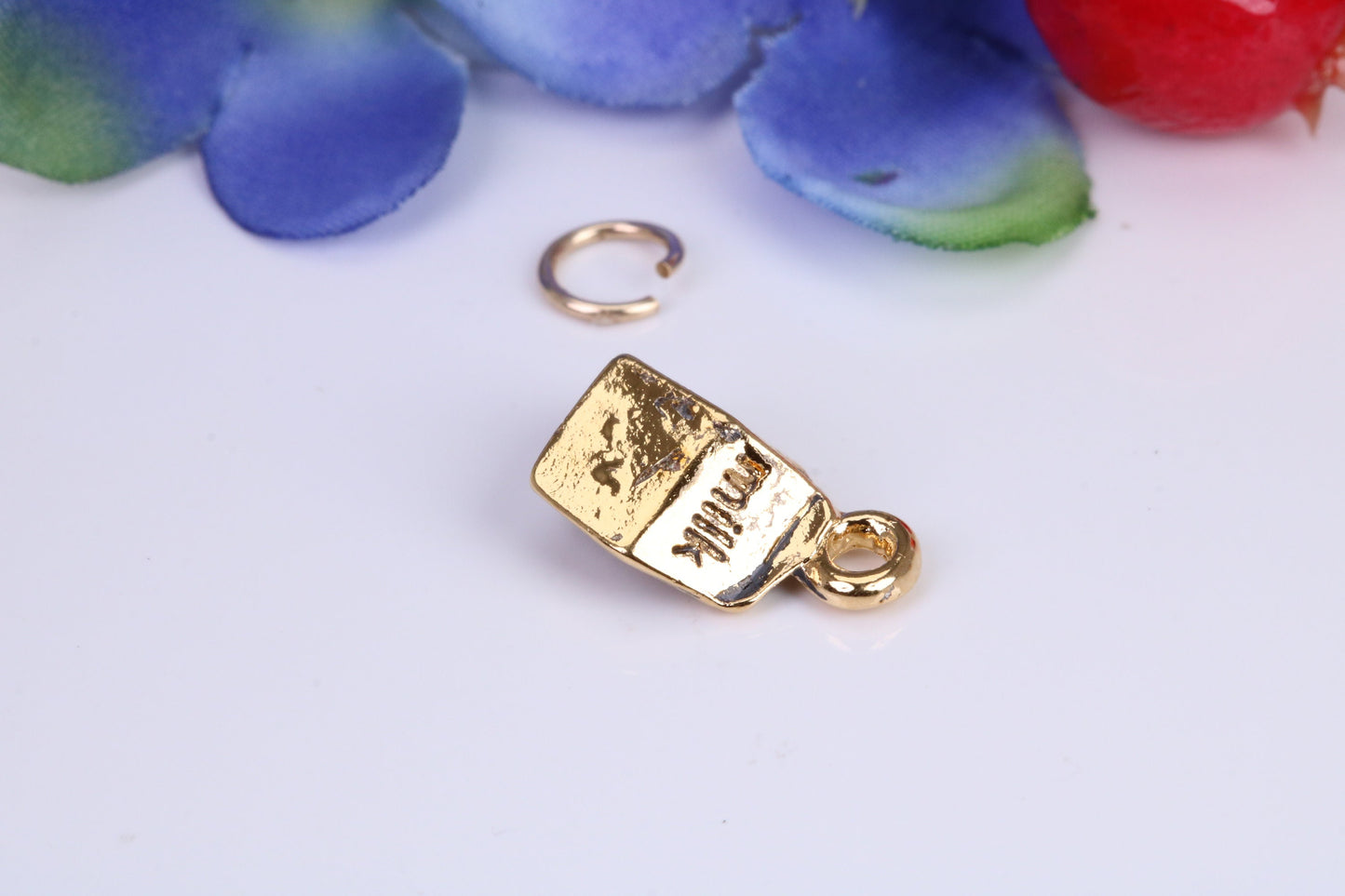 Milk Carton Charm, Traditional Charm, Made from Solid Cast Yellow Gold, British Hallmarked