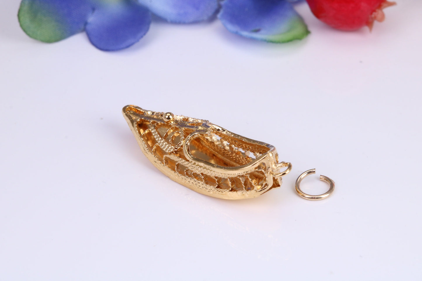 Shoe Charm, Traditional Charm, Made from Solid Cast Yellow Gold, British Hallmarked