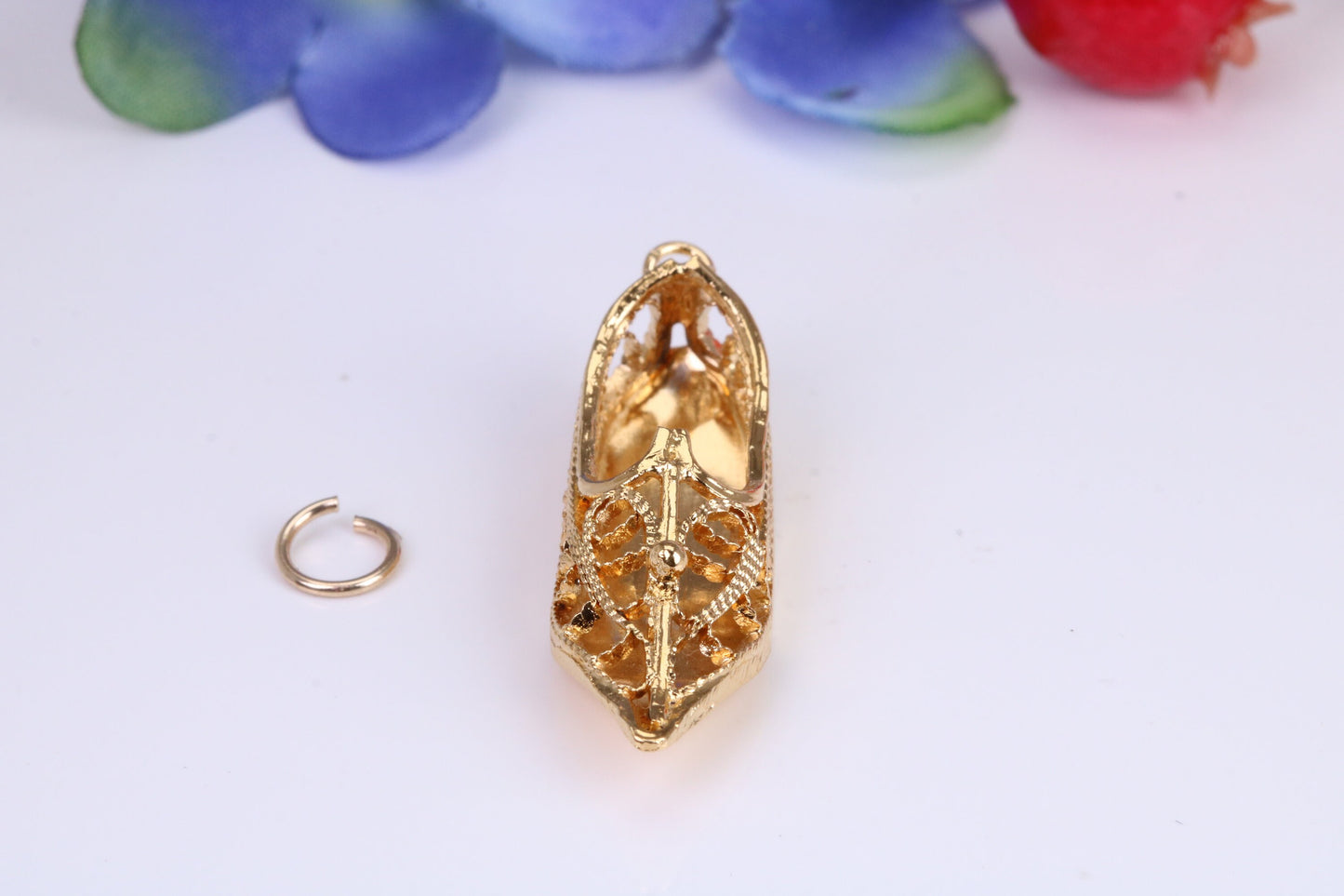 Shoe Charm, Traditional Charm, Made from Solid Cast Yellow Gold, British Hallmarked