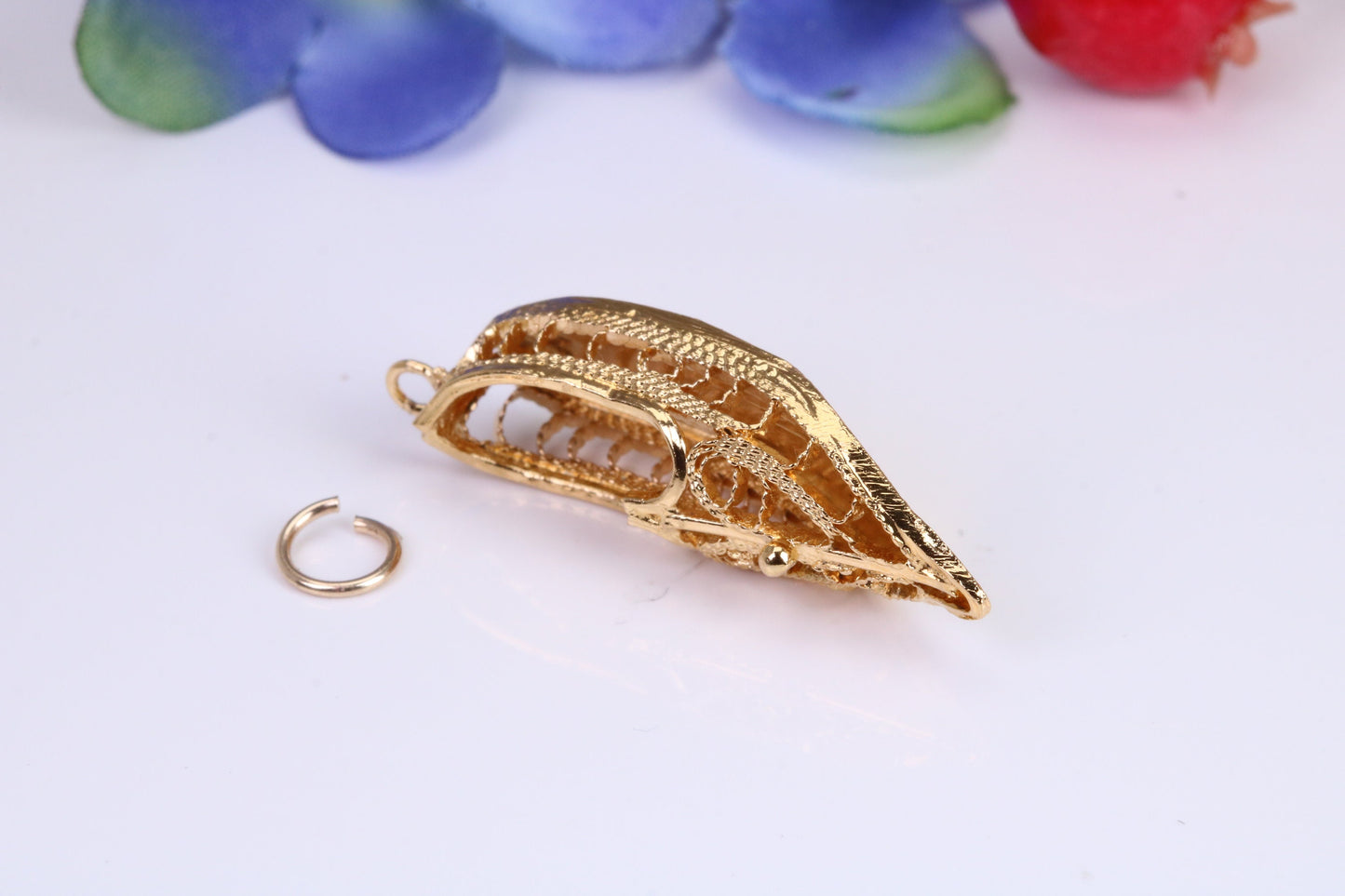 Shoe Charm, Traditional Charm, Made from Solid Cast Yellow Gold, British Hallmarked