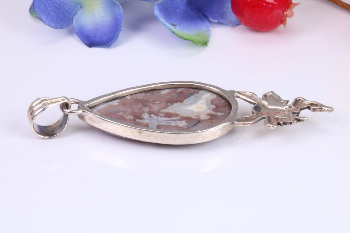 Large Wild Horse Magnesite Necklace set in Sterling Silver