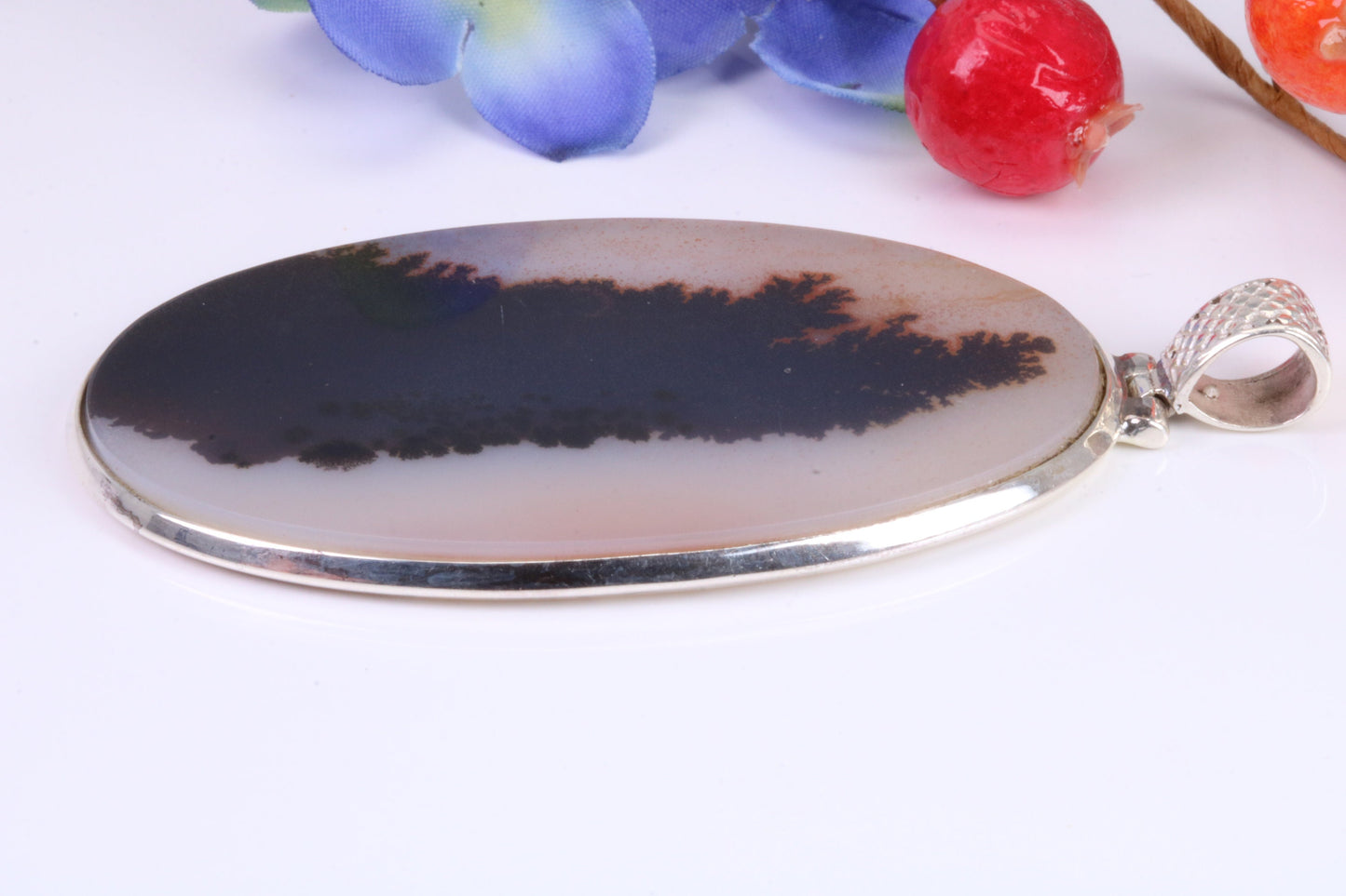 Very Large Wild Horse Magnesite Pendant set in Sterling Silver