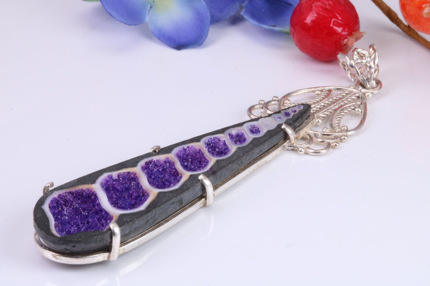 Very Large real Amethyst Crystal Necklace
