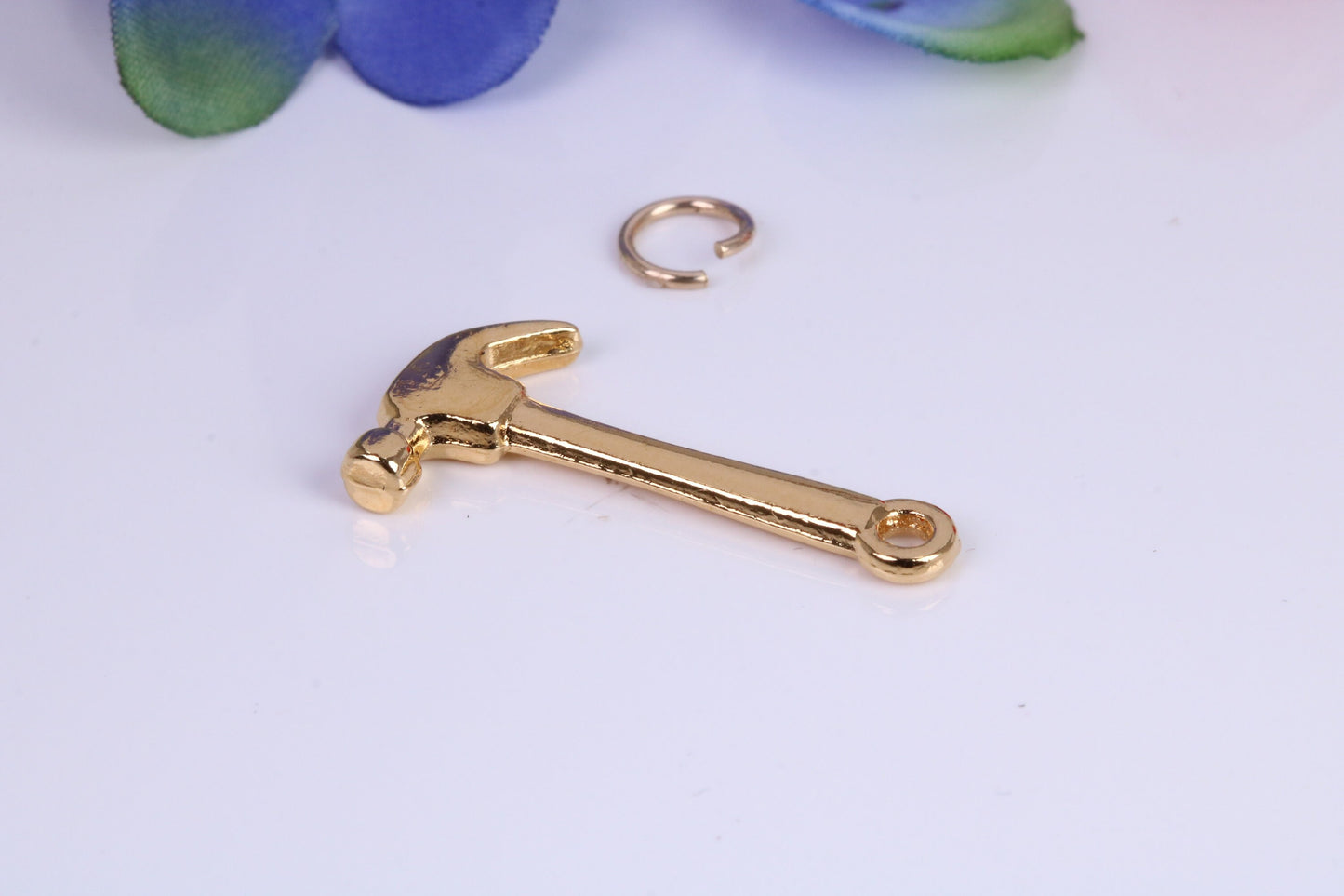 Hammer Charm, Traditional Charm, Made from Solid Cast Yellow Gold, British Hallmarked